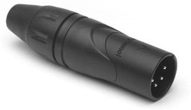 AX4MB-AU BULK, XLR Connectors MTL SH 4 ML BLK FINISH GLD PLTD