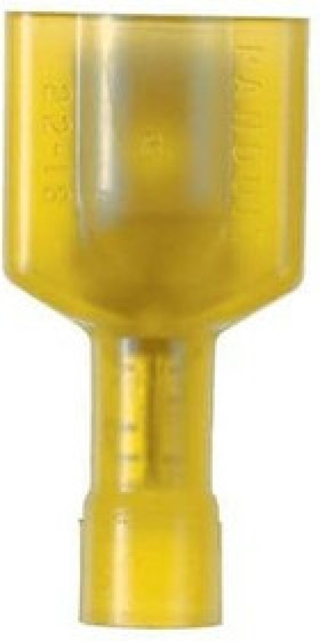 DNF10-250FIMB-Q, Terminals MALE DISC NYLON INSUL 12-10AWG DNF10-250FIMB-Q, Terminals MALE DISC NYLON INSUL 12-10AWG