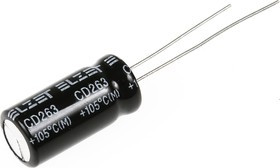 ECAP (К50-35), 2200 мкФ, 16 В, 105°C, Конденсатор электролитический алюминиевый