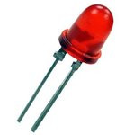 АЛ307БМ, Светодиод красный 50° d=5мм 0.9мКд 655нМ