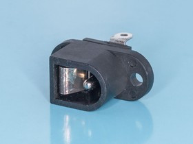 DJK-01A, Разъем питания штыревой 2,1мм, вилка на приборный блок, 2 винта