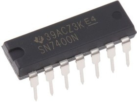 SN7400N, IC: цифровая; NAND; Ch: 4; IN: 2; THT; DIP14