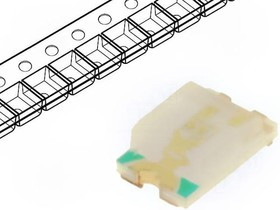 OF-SMD2012B, Светодиод, SMD, 0805, голубой, 150-200мкд, 120°, 2x1,25мм