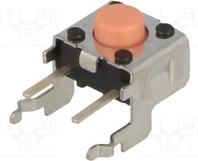 B3F-3125, Микропереключатель TACT, SPST-NO, Пол: 2, 0,05A/24ВDC, THT, нет