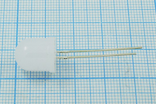 Светодиод круглый 10x14 мм, зеленый, 100 мкд, 100 градусов, линза бесцветная матовая, JHB-1035AD; №7440 g СД 10x14 \зел\ 100\100\б/цв мат\J