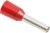 GTR1.5-8, GTR Insulated Crimp Bootlace Ferrule, 8mm Pin Length, 1.7mm Pin Diameter, 1.5mm² Wire Size, Red