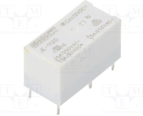 JE-112D, Реле электромагнитное, SPDT 5A Uобмотки 12V 720R