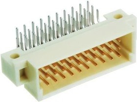 09251306919, DIN 41612 Connectors 30P Male 3C R/A Solder