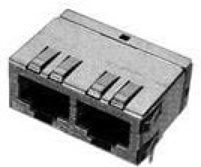 5406562-1, Modular Connectors / Ethernet Connectors 2 PORT 8 POS SHLD