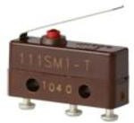 111SM1-T, Микропереключатель SNAP ACTION, с рычагом, SPDT, 5A/250ВAC, IP40