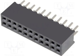 DS1065-03-2X11S8BV, Гнездо, IDC, "мама", PIN 22, прямой, 1,27мм, THT, 2x11, позолота