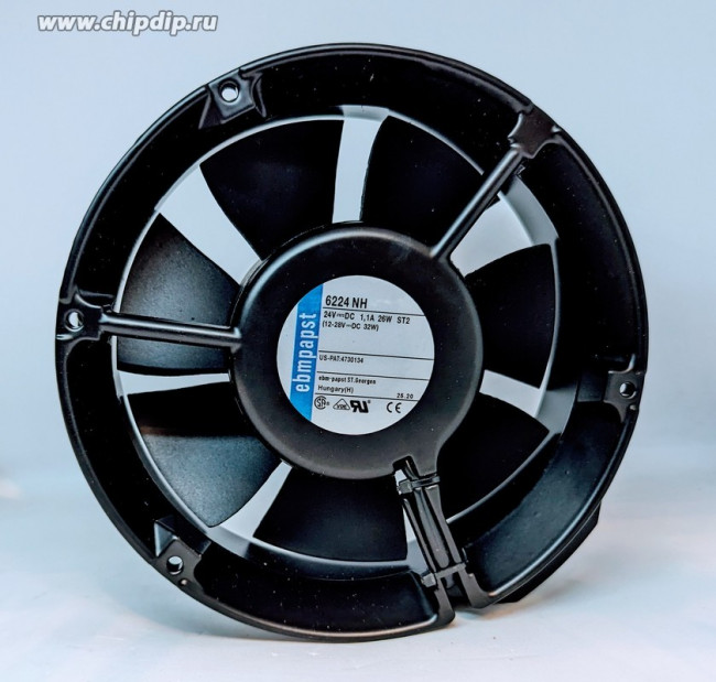 Вентилятор Ebmpapst 6224NH 24V DC 1.1A 26W клемма 172x51 круг