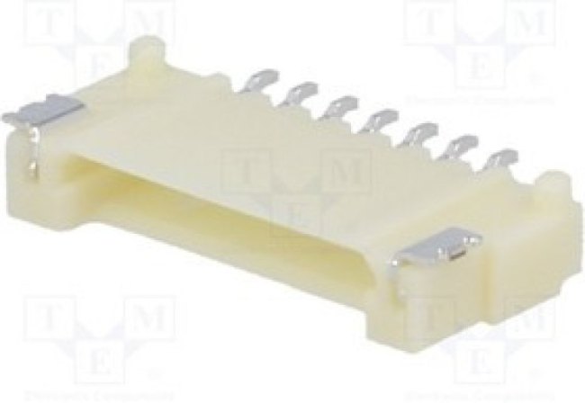 DF14-7P-1.25H-24, Гнездо, провод-плата, "папа", DF14, 1,25мм, PIN 7, SMT, на PCB