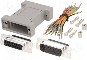 GA-1515-MF-LG-K, Переходник: адаптер, D-Sub 15pin "папа", D-Sub 15pin "мама"