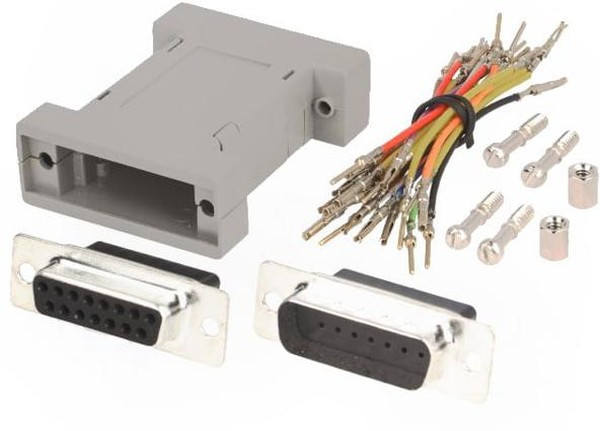 GA-1515-MF-LG-K, Переходник: адаптер, D-Sub 15pin "папа", D-Sub 15pin "мама"