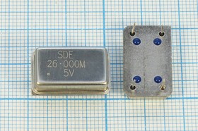 Кварцевый генератор 26МГц 5В,HCMOS/TTL в корпусе FULL=DIL14, гк 26000 \\FULL\T/CM\5В\OSC14\SDE