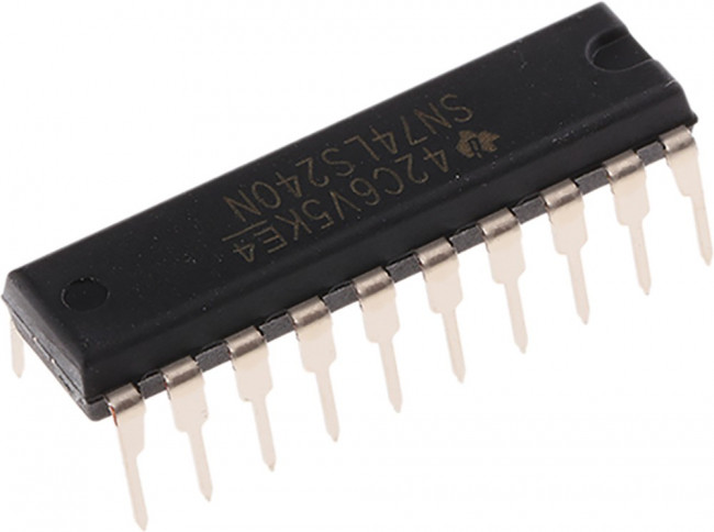 SN74LS240N, IC: digital; buffer,inverting,line driver; Ch: 8; THT; DIP20; 74LS