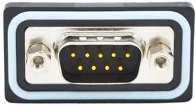 SDF-R09-113L461, D-Sub Standard Connectors 9 pin R/A solder M FL 4-40 thrd brkt