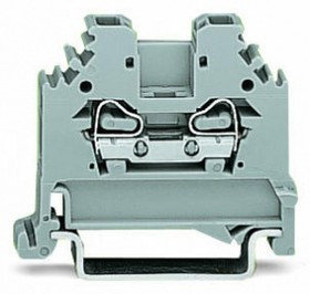 280-101, Клеммная колодка на DIN рейку, Боковой ввод провода, 2 вывод(-ов), 28 AWG, 12 AWG, 2.5 мм², Зажим