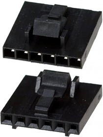 104257-5, Разъем типа провод-плата, 2.54 мм, 6 контакт(-ов), Гнездо, Серия AMPMODU MTE, Обжим, 1 ряд(-ов)