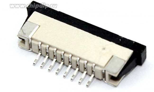 Разъем FPC Half Coverage Bottom Contact 1.0K-BX-8PWB 8 pin высота 2мм шаг 1мм