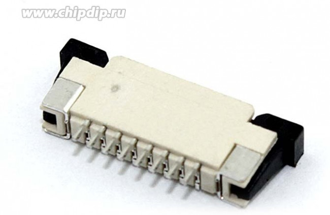 Разъем FPC Half Coverage Bottom Contact 1.0K-BX-8PWB 8 pin высота 2мм шаг 1мм