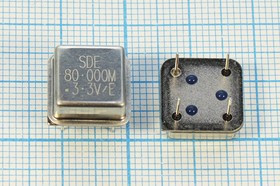 Кварцевый генератор 80МГц 3.3В,HCMOS/TTL в корпусе HALF=DIL8, гк 80000 \\HALF\T/CM\3,3В\OSC8\SDE