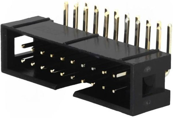 BH-20R (DS1013-20R) (IDC-20MR), Вилка на плату угловая 20pin 2.54мм