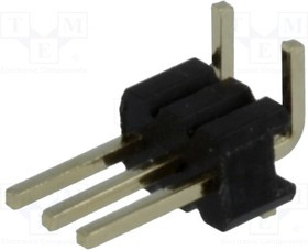ZL321-3P, Штыревой, IDC, "папа", PIN 3, прямой, 1,27мм, SMD, позолота