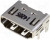 206A-SEAN-R03, HDMI A Type Receptacle w/o Flange (Shell DIP), 19Pin