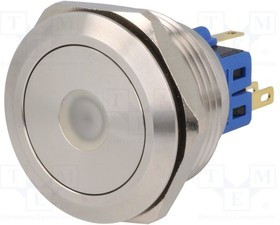 V28-11D-12R-S, Переключатель: антивандальный, Пол: 2, SPDT, 3A/220ВAC, 5A/24ВDC