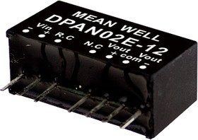 DPAN02A-12, DC/DC преобразователь, 2Вт, вход 9-18В,выход 12,-12В/0.083А