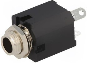 ACJM-MVS-2, Phone Connectors 1/4"JACK MTL NUT INSERT W/GRIP