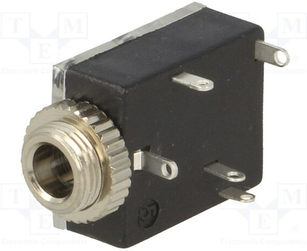 1503-09, Гнездо; Jack 3,5мм; "мама"; stereo; с двойным выключателем