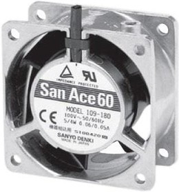 9GA0612P1K031, DC Fans DC Axial Fan, 60x60x38mm, 12VDC, Low Power, Ribless, Tachometer, PWM