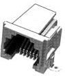 5406514-2, Conn RJ-25 F 6 POS 1.02mm Solder RA SMD 6 Terminal 1 Port Cat 3 T/R