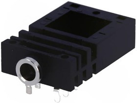 ACJS-NH35, Гнездо, Jack 3,5мм, "мама", stereo, угловой 90°, на панель, THT