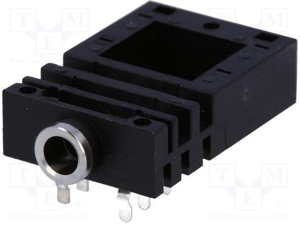 ACJS-NH35, Гнездо, Jack 3,5мм, "мама", stereo, угловой 90°, на панель, THT ACJS-NH35, Гнездо, Jack 3,5мм, "мама", stereo, угловой 90°, на панель, THT