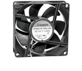 GF80251B2-000U-AE9, Вентилятор осевой, 80х80х25мм, 12В DC, 0.255А, 3.06Вт, качения, 4500об/мин, 2 провода GF80251B2-000U-AE9, Вентилятор осевой, 80х80х25мм, 12В DC, 0.255А, 3.06Вт, качения, 4500об/мин, 2 провода