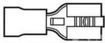 9-160583-5, PIDG FASTON .250 Red Insulated Female Spade Connector, Receptacle, 6.35 x 0.81mm Tab Size, 0.3mm² to