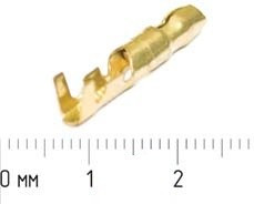 Наконечник кабельный штекер"I" 4,0, латунь, обжимной; №750 клемма нак/каб штек "I" 4,0\\ лат\обж\\