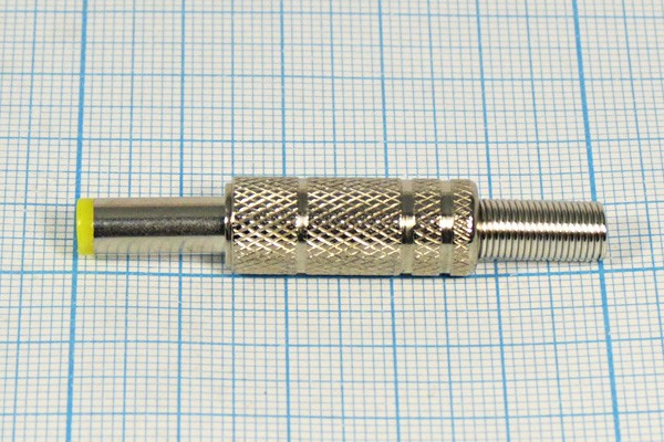 Разъем питания DC вилка , 5.5d2.5x14, 2C, , на кабель, пружинный хвост