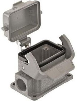 19300062295, Heavy Duty Power Connectors SURFACE MOUNTING HSG HAN 6B 2 SIDE ENTRY