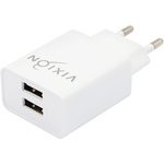 Блок питания (сетевой адаптер) VIXION L7m 2xUSB, 2.1A с кабелем micro USB 1м (белый)