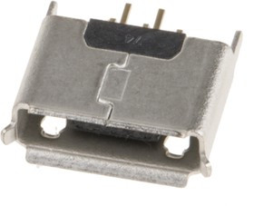 614105150621, USB Connectors WR-COM USB Micro THT Type AB Vertical