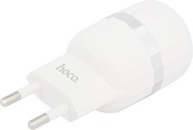Блок питания (сетевой адаптер) HOCO C41A с 2 USB портами 2,4 A белый