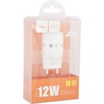 Блок питания (сетевой адаптер) HOCO C41A с 2 USB портами 2,4 A белый