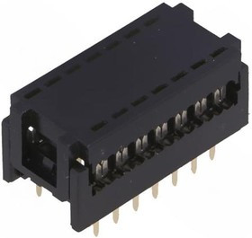 AWDIL-14P, Переходной разъем, PIN: 14, DIL 7,62мм, IDC,THT, на шлейф, 1,27мм
