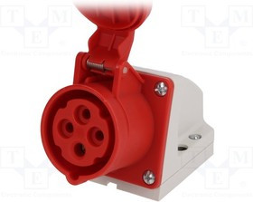 114-6K, Разъем: питания AC, трехфазный; гнездо; "мама"; 16А; 400ВAC