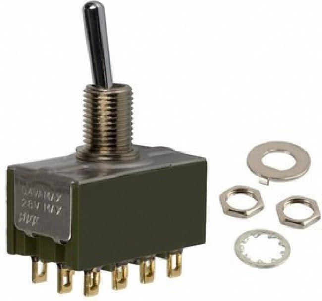 M2042SS1G01, Toggle Switches 4PDT ON-NONE-ON SOLDER LUG